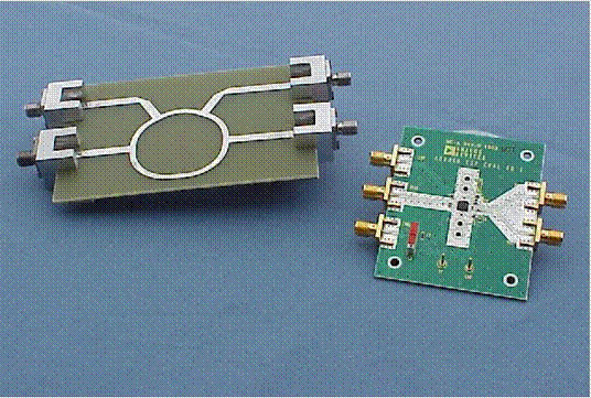 Hybrid Ring microstrip circuit & Analog Devices Board