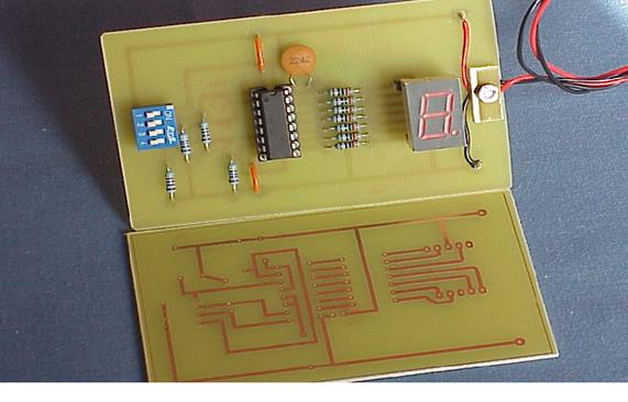 Finished boards for seven-segment display unit